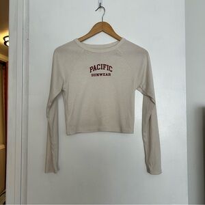 Pacific Sunwear Beige Long Sleeve Tee